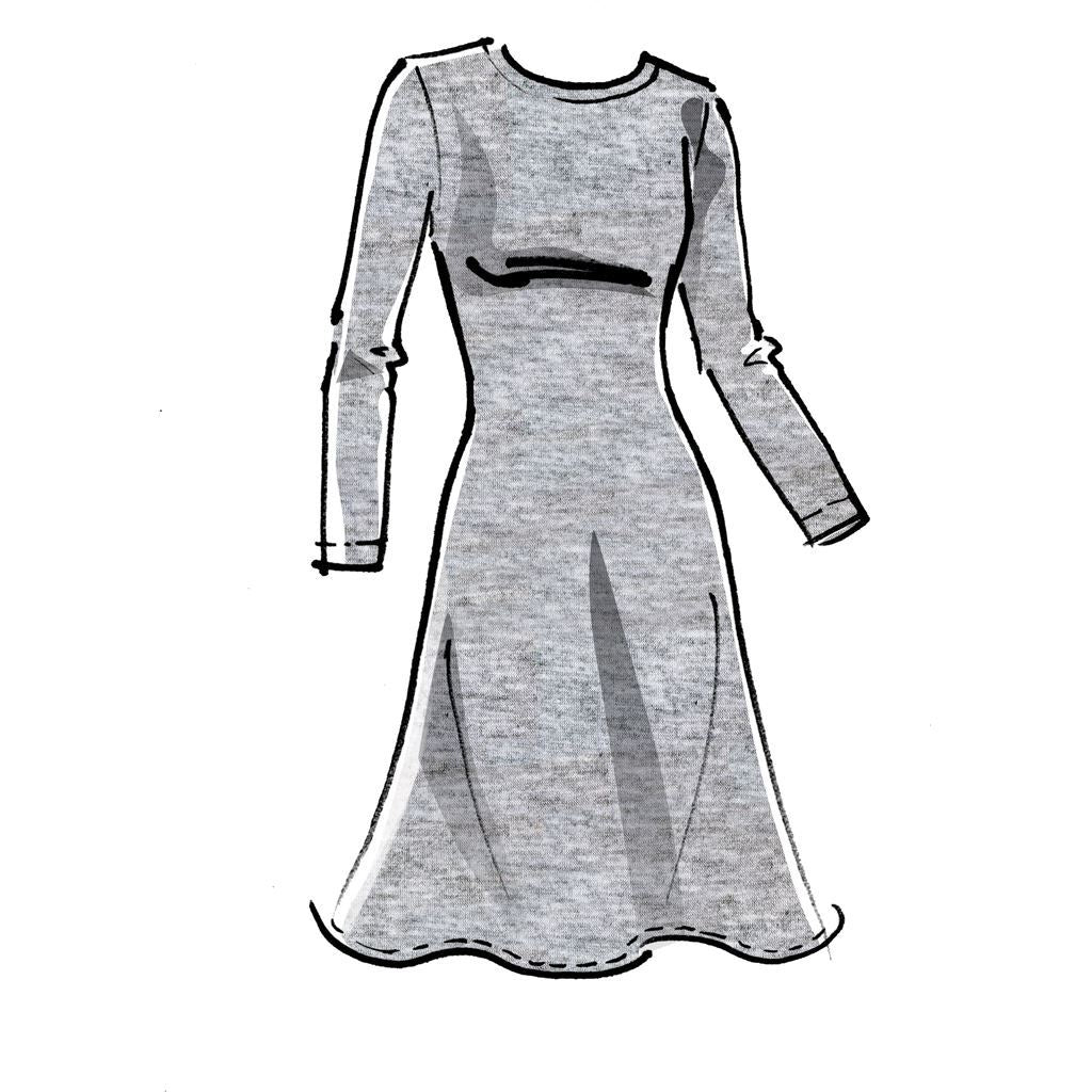 McCall's Pattern M8064 #NoraMcCalls Misses Knit Dresses with V Crew or Scoop Necklines 8064 Image 4 From Patternsandplains.com