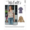 McCall's Pattern M8067 #LivMcCalls Misses Button Front Tops with Collar and Sleeve Options 8067 Image 1 From Patternsandplains.com