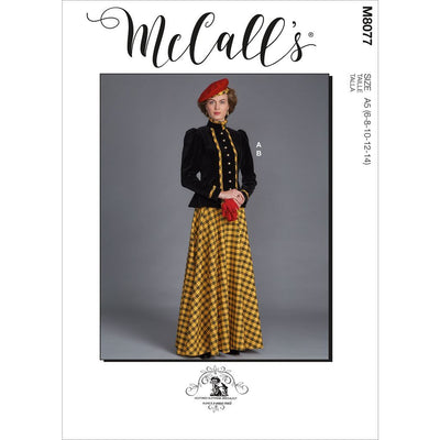 McCall's Pattern M8077 Misses Historical Jacket and Skirt 8077 Image 1 From Patternsandplains.com