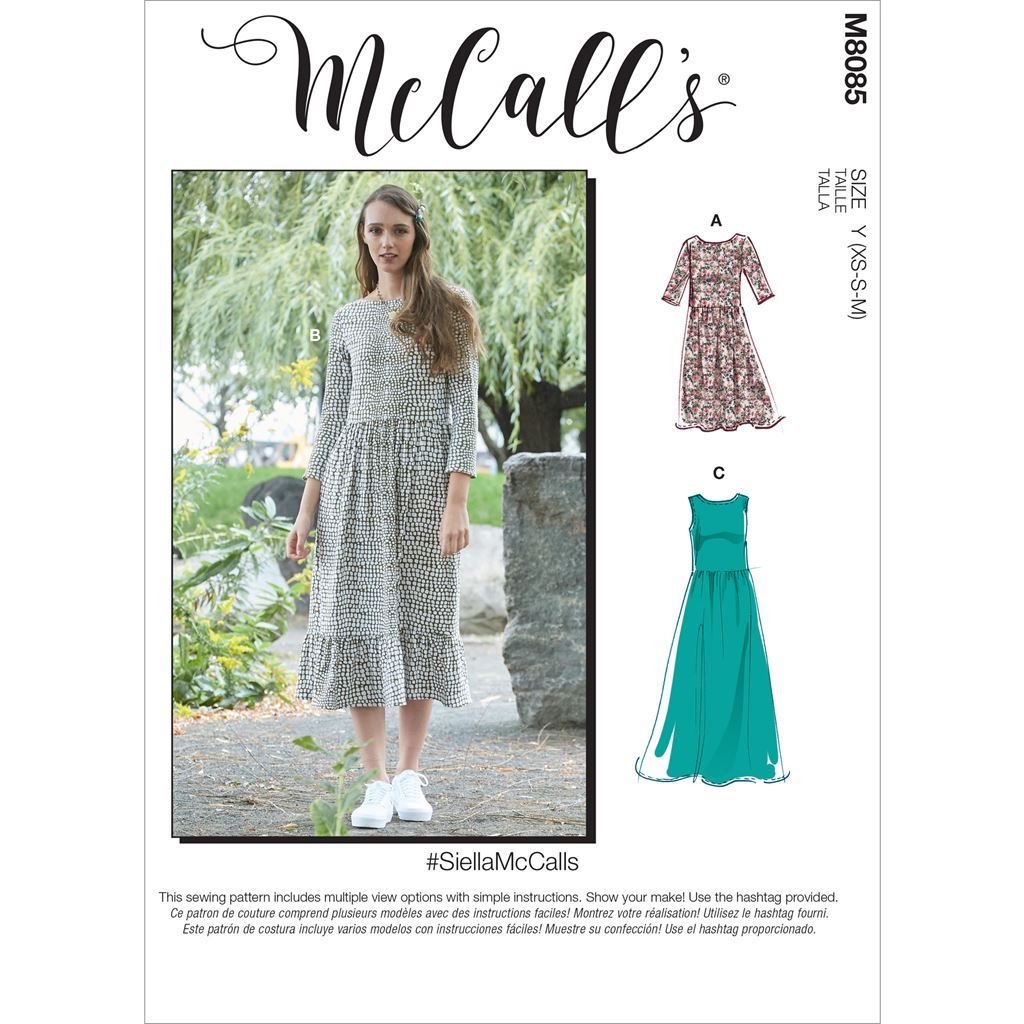 McCall's Pattern M8085 #SiellaMcCalls Misses Dresses 8085 Image 1 From Patternsandplains.com