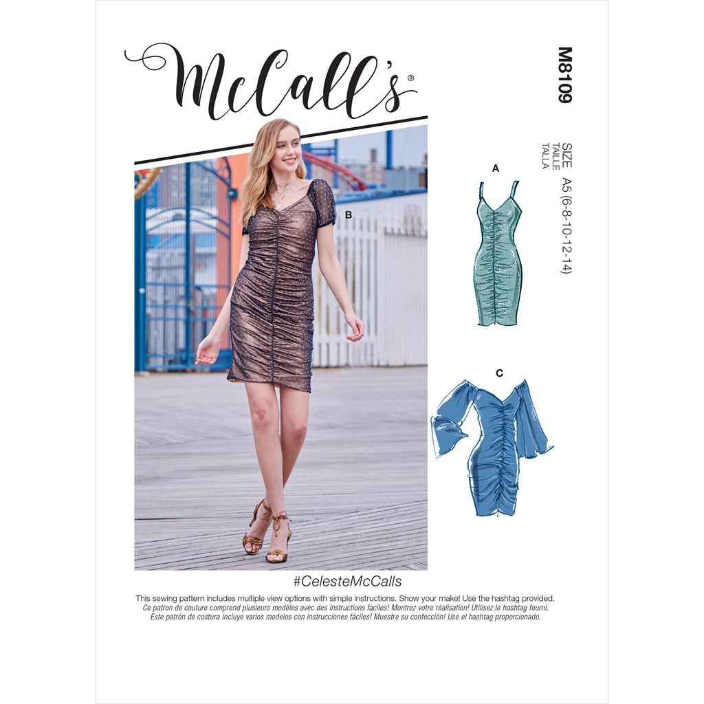 McCall's Pattern M8109 #CelesteMcCalls Misses Dresses 8109 Image 1 From Patternsandplains.com
