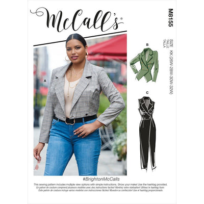 McCall's Pattern M8155 #BrightonMcCalls Misses and Womens Jacket and Vest 8155 Image 1 From Patternsandplains.com