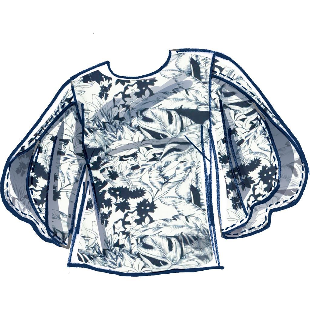 McCall's Pattern M8161 #JudithMcCalls Misses Tops With Trumpet Tulip Pleated Or Bubble Sleeves 8161 Image 3 From Patternsandplains.com