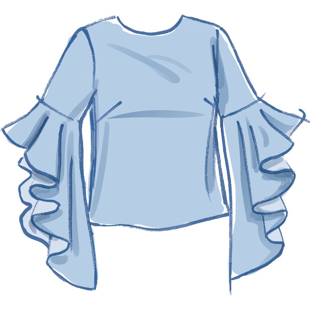 McCall's Pattern M8161 #JudithMcCalls Misses Tops With Trumpet Tulip Pleated Or Bubble Sleeves 8161 Image 4 From Patternsandplains.com