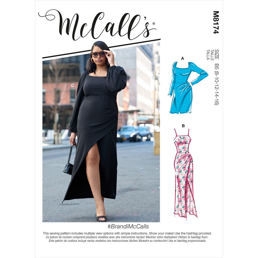 McCall's Pattern M8174 #BrandiMcCalls Misses and Womens Dresses 8174 Image 1 From Patternsandplains.com