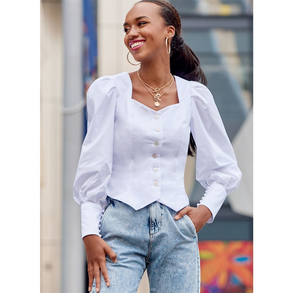 McCall's Pattern M8181 #JenniferMcCalls Misses Tops 8181 Image 2 From Patternsandplains.com