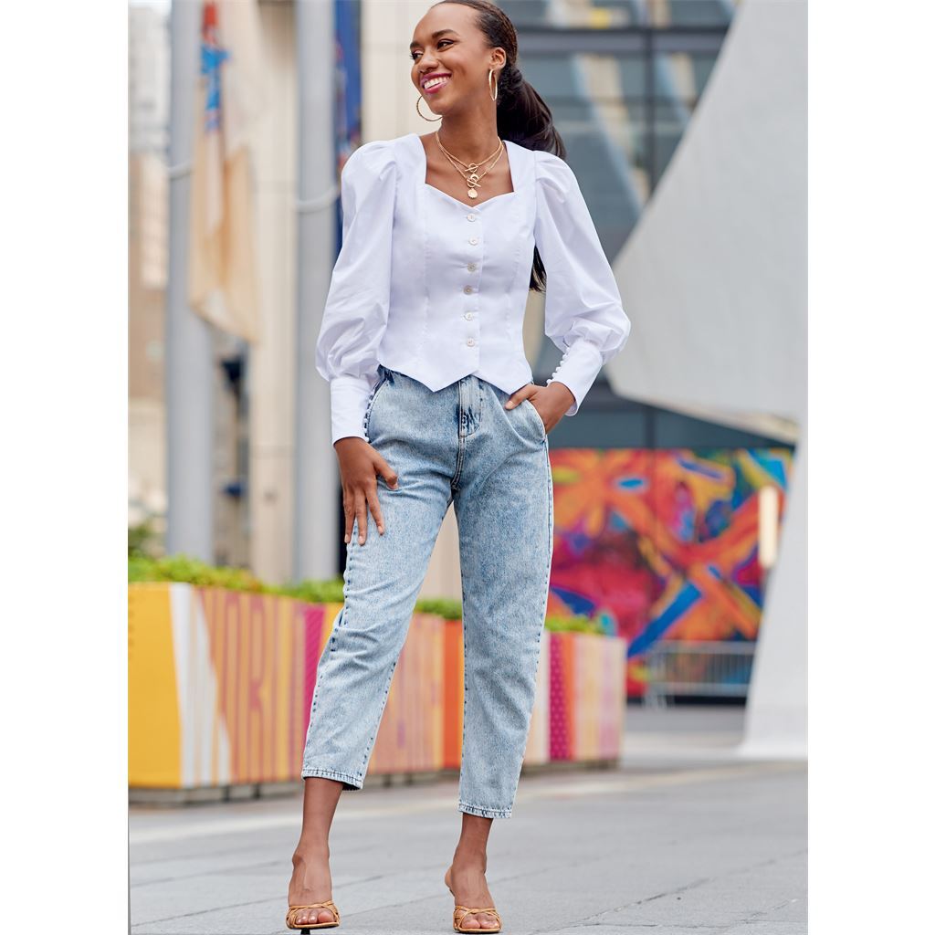 McCall's Pattern M8181 #JenniferMcCalls Misses Tops 8181 Image 5 From Patternsandplains.com