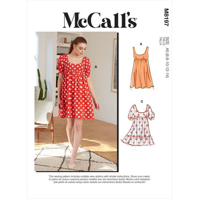 McCall's Pattern M8197 Misses Dresses 8197 Image 1 From Patternsandplains.com