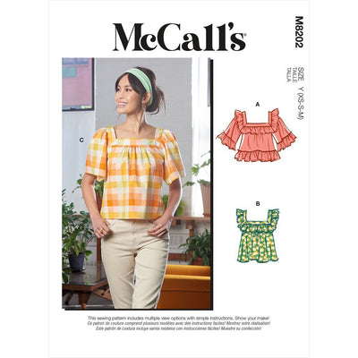 McCall's Pattern M8202 Misses Tops 8202 Image 1 From Patternsandplains.com