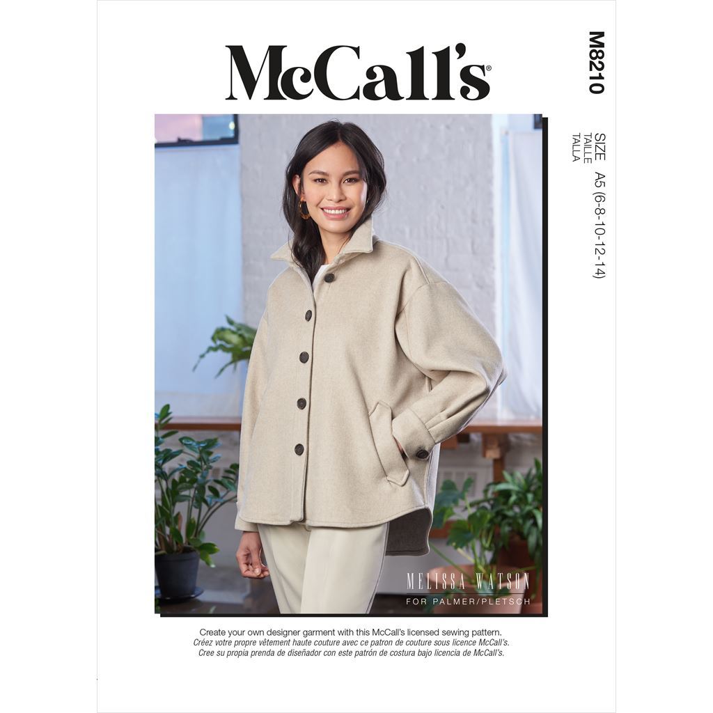 McCall's Pattern M8210 Misses Jacket 8210 Image 1 From Patternsandplains.com