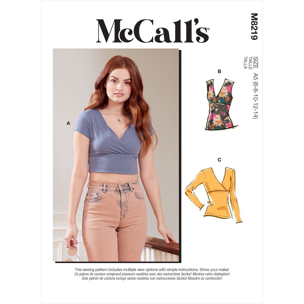 McCall's Pattern M8219 Misses Top 8219 Image 1 From Patternsandplains.com