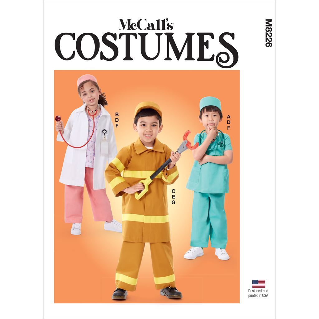 McCall's Pattern M8226 Childrens First Responder Costume 8226 Image 1 From Patternsandplains.com