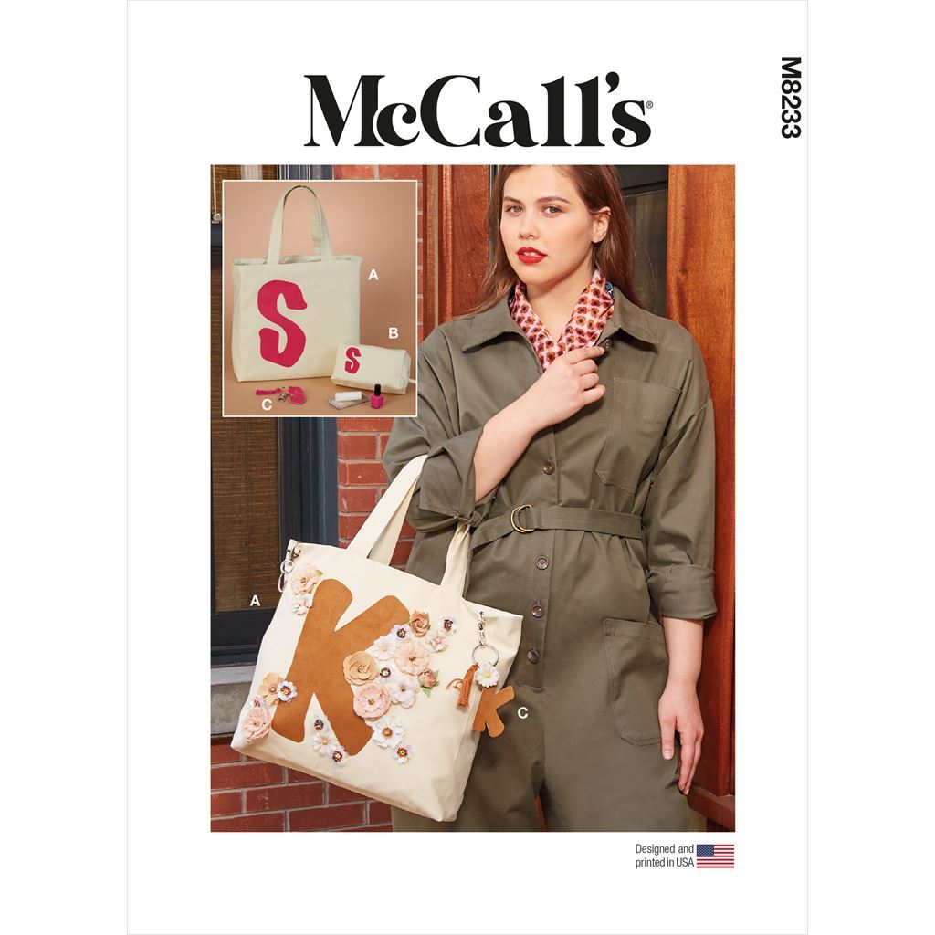 McCall's Pattern M8233 Tote Zipper Case and Key Ring 8233 Image 1 From Patternsandplains.com
