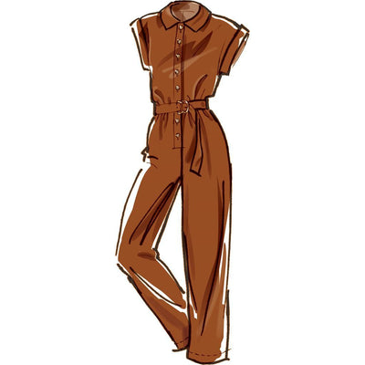 McCall's Pattern M8243 Misses and Womens Romper Jumpsuits and Belt 8243 Image 3 From Patternsandplains.com