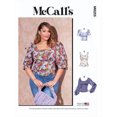 McCall's Pattern M8255 Misses and Womens Tops 8255 Image 1 From Patternsandplains.com