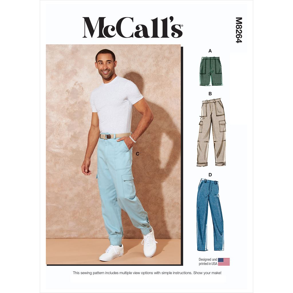 McCall's Pattern M8264 Mens Shorts and Pants 8264 Image 1 From Patternsandplains.com
