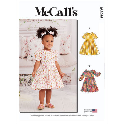 McCall's Pattern M8266 Toddlers Dresses 8266 Image 1 From Patternsandplains.com