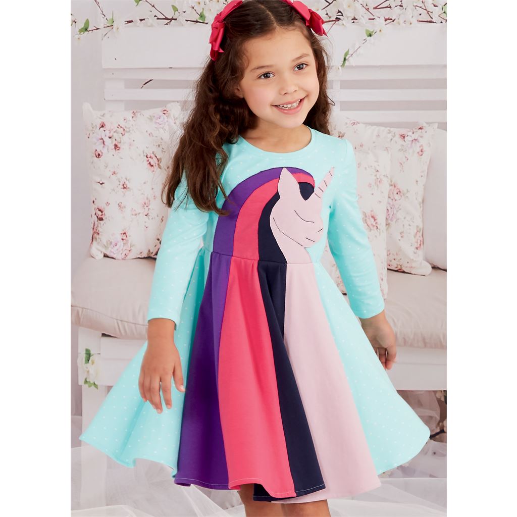 McCall's Pattern M8267 Childrens Knit Dresses 8267 Image 2 From Patternsandplains.com