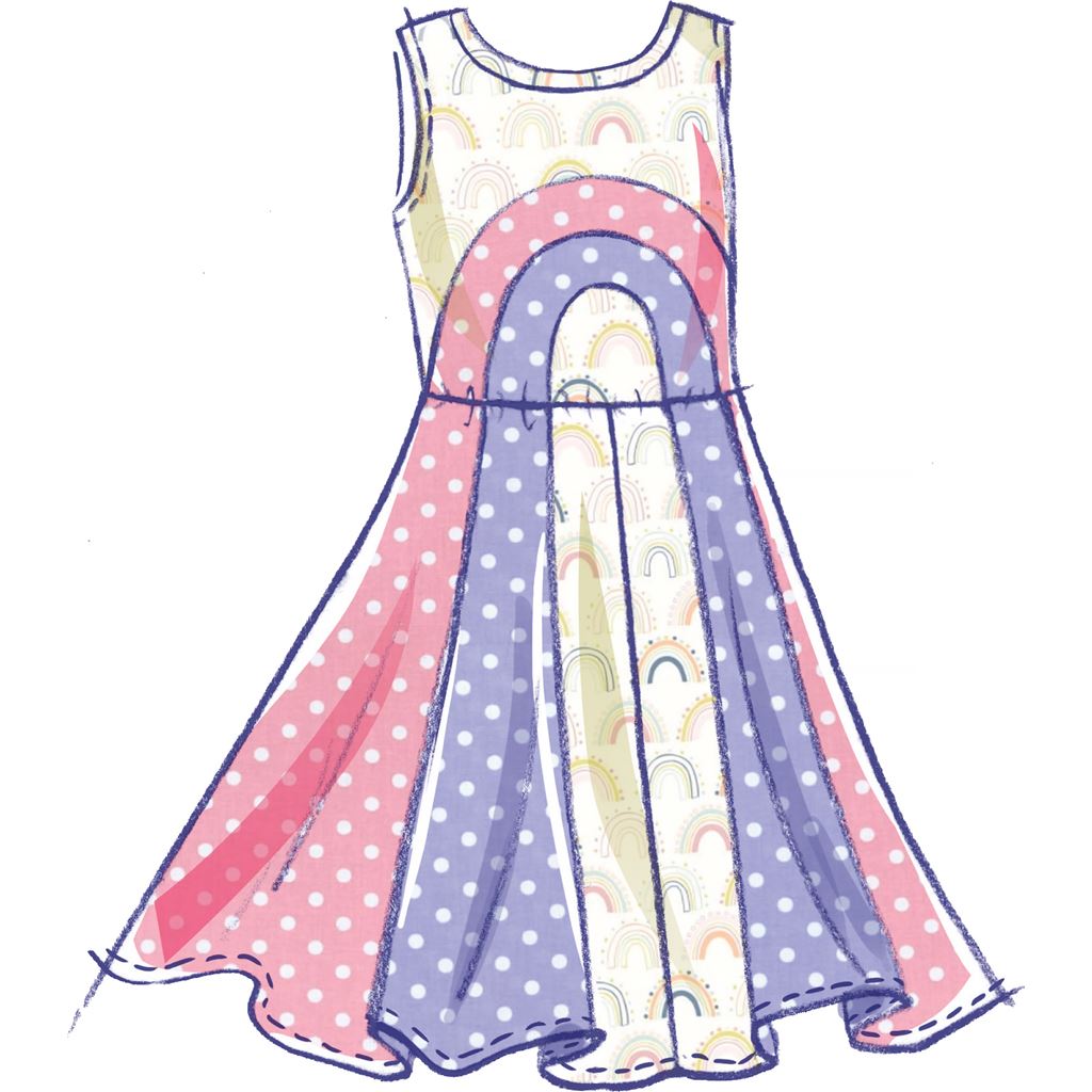 McCall's Pattern M8267 Childrens Knit Dresses 8267 Image 4 From Patternsandplains.com