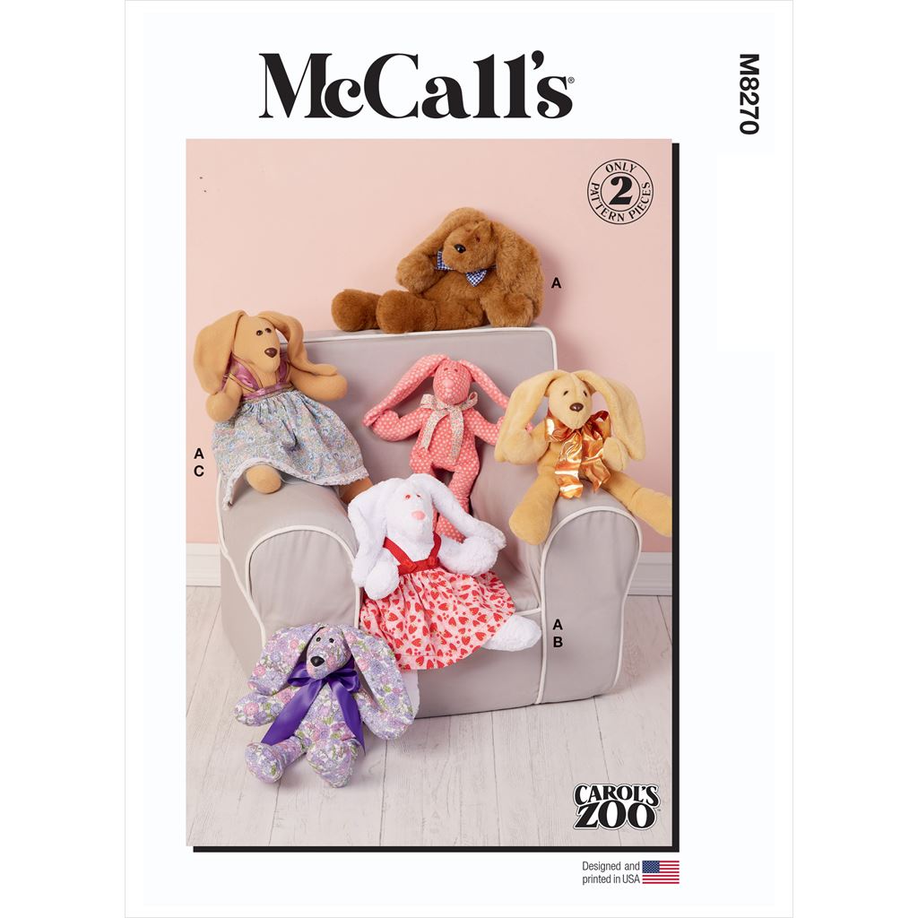 McCall's Pattern M8270 Bunny and Dresses 8270 Image 1 From Patternsandplains.com