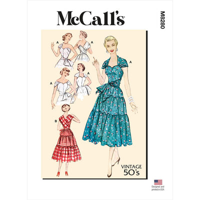 McCall's Pattern M8280 Misses Dresses 8280 Image 1 From Patternsandplains.com