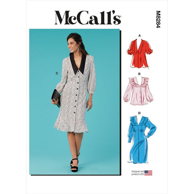 McCall's Pattern M8284 Misses Tops and Dresses 8284 Image 1 From Patternsandplains.com