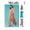 McCall's Pattern M8288 Misses and Womens Romper Jumpsuits and Sash 8288 Image 1 From Patternsandplains.com