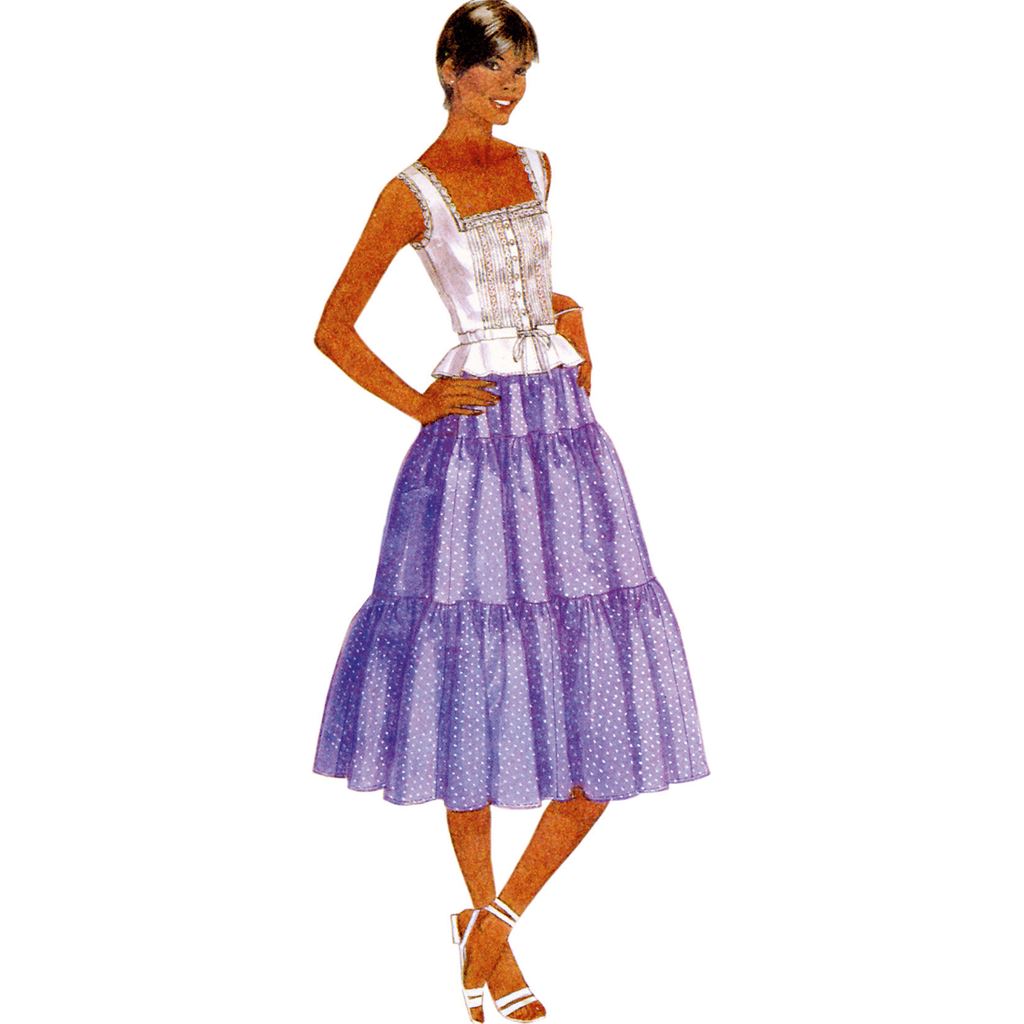 McCall's Pattern M8306 Misses Top and Skirts by Laura Ashley 8306 Image 4 From Patternsandplains.com