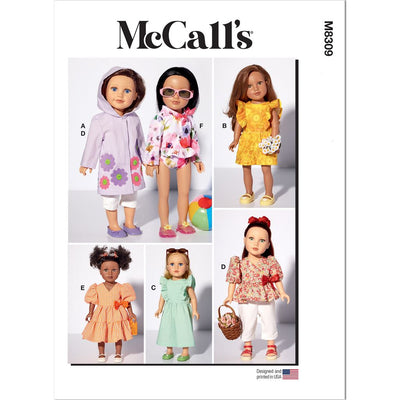 McCall's Pattern M8309 18 Doll Clothes 8309 Image 1 From Patternsandplains.com