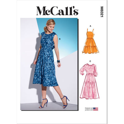 McCall's Pattern M8321 Misses Dresses 8321 Image 1 From Patternsandplains.com