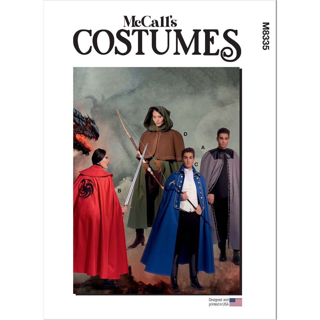 McCall's Pattern M8335 Mens and Misses Costume Capes 8335 Image 1 From Patternsandplains.com