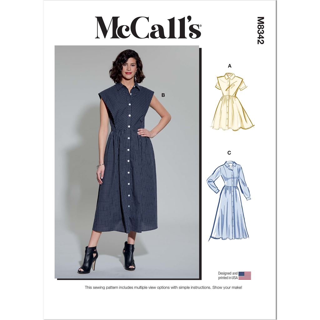 McCall's Pattern M8342 Misses Shirtdress 8342 Image 1 From Patternsandplains.com