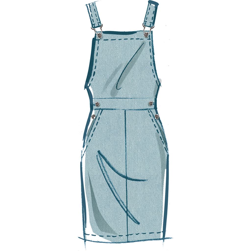 McCall's Pattern M8345 Misses Skirt Overalls 8345 Image 3 From Patternsandplains.com
