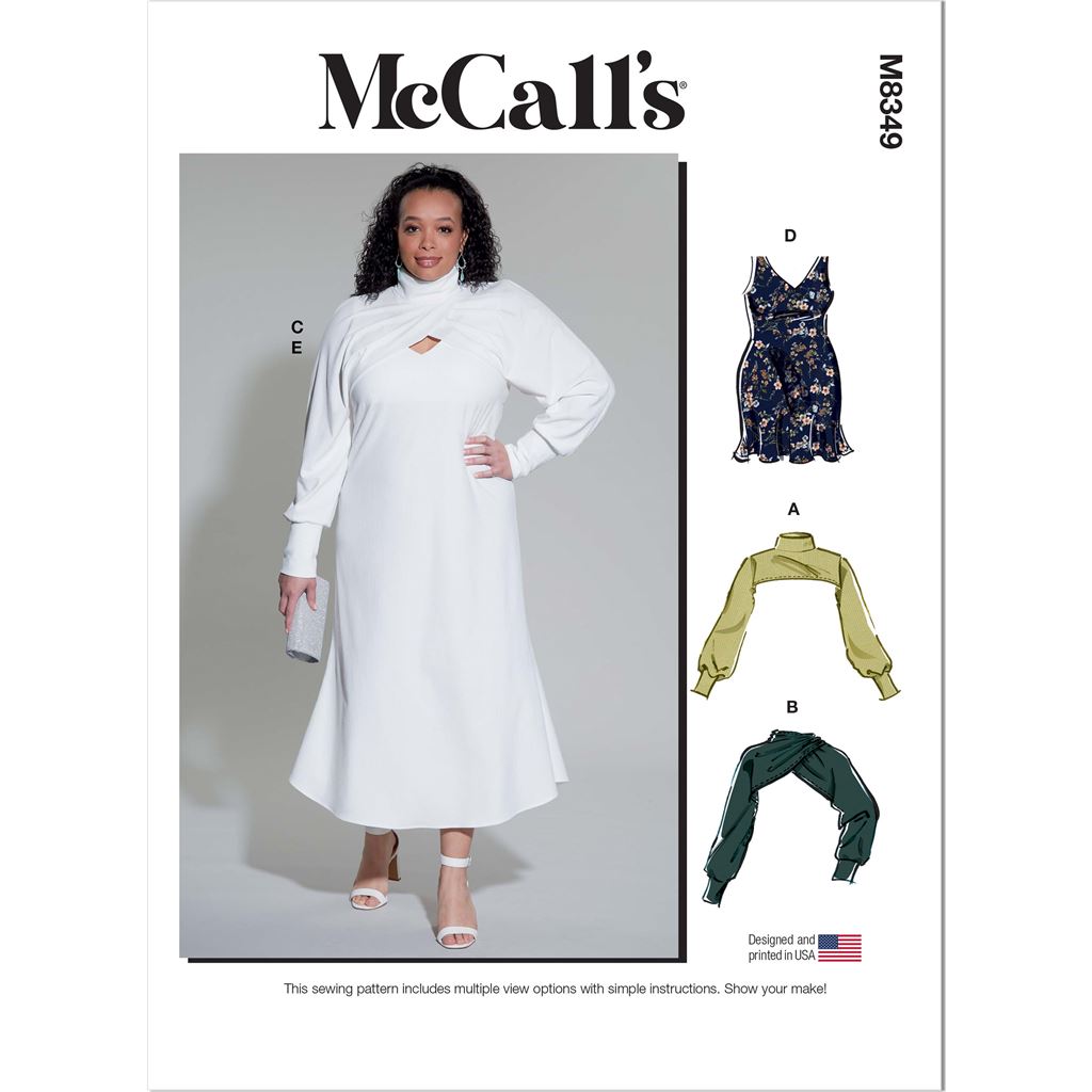 McCall's Pattern M8349 Womens Dress and Shrug 8349 Image 1 From Patternsandplains.com