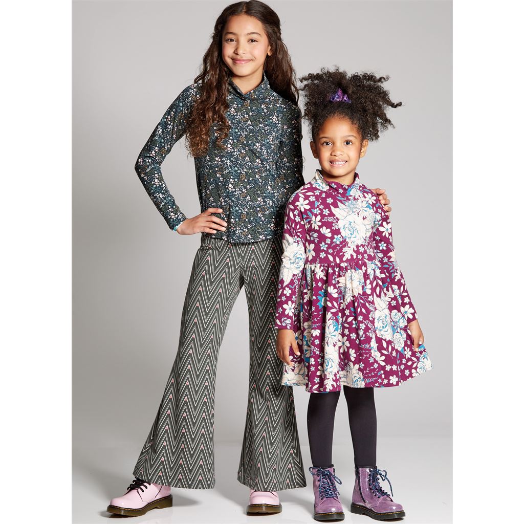 McCall's Pattern M8353 Childrens and Girls Knit Top Dresses and Pants 8353 Image 2 From Patternsandplains.com