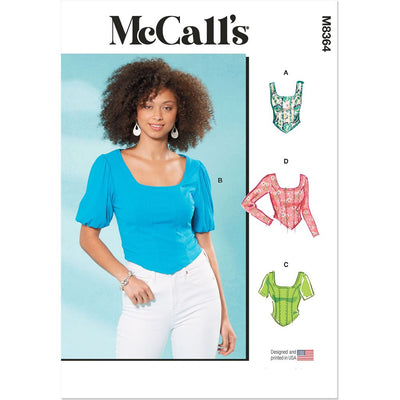 McCall's Pattern M8364 Misses Knit Corset Tops 8364 Image 1 From Patternsandplains.com