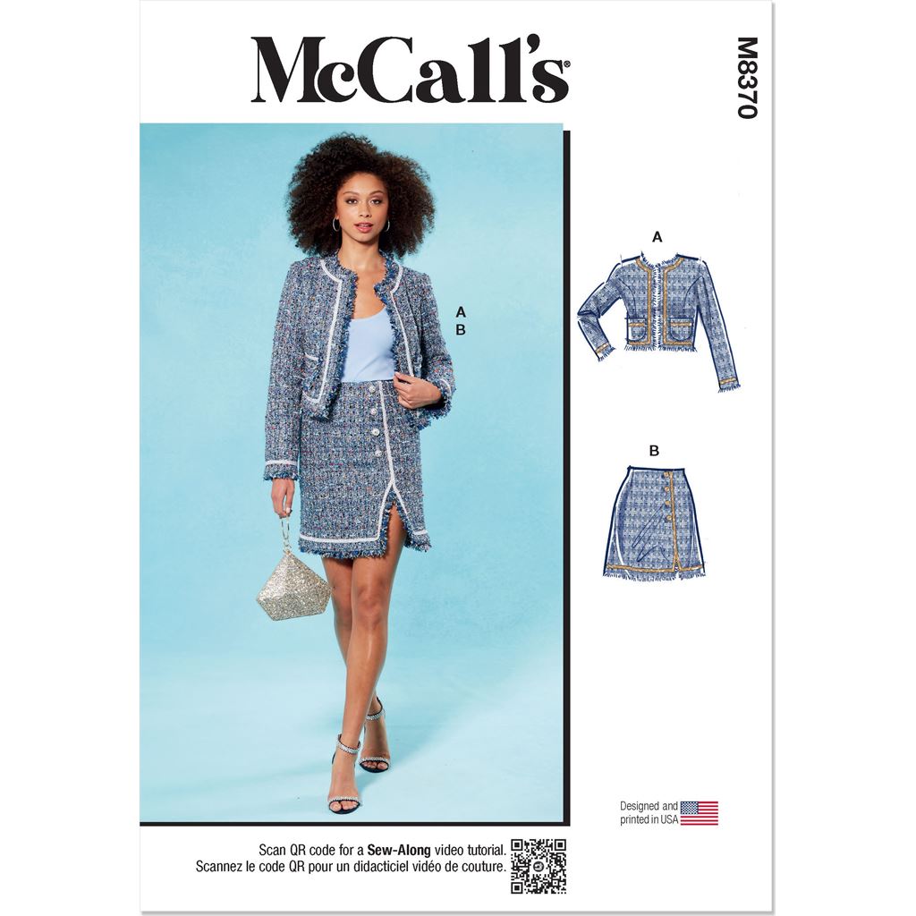 McCall's Pattern M8370 Misses Jacket and Skirt 8370 Image 1 From Patternsandplains.com