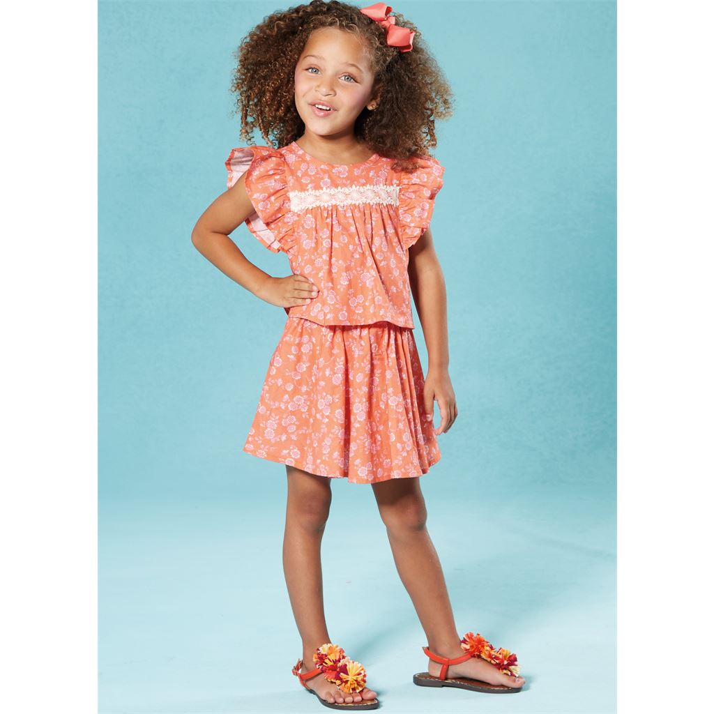 McCall's Pattern M8373 Children's and Girls' Top and Skirt 8373 ...