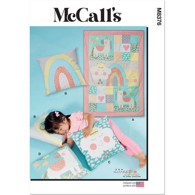 McCall's Pattern M8376 Quilt or Wall Hanging and Pillows Sew Sweet Chic by Susan Cousineau 8376 Image 1 From Patternsandplains.com