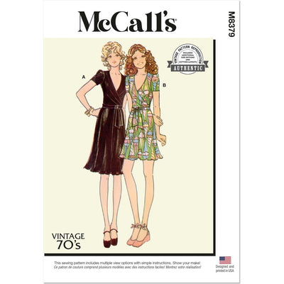 McCall's Pattern M8379 Misses Knit Dress 8379 Image 1 From Patternsandplains.com