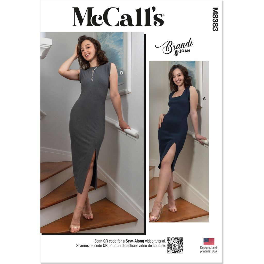 McCall's Pattern M8383 Misses Knit Dresses by Brandi Joan 8383 Image 1 From Patternsandplains.com