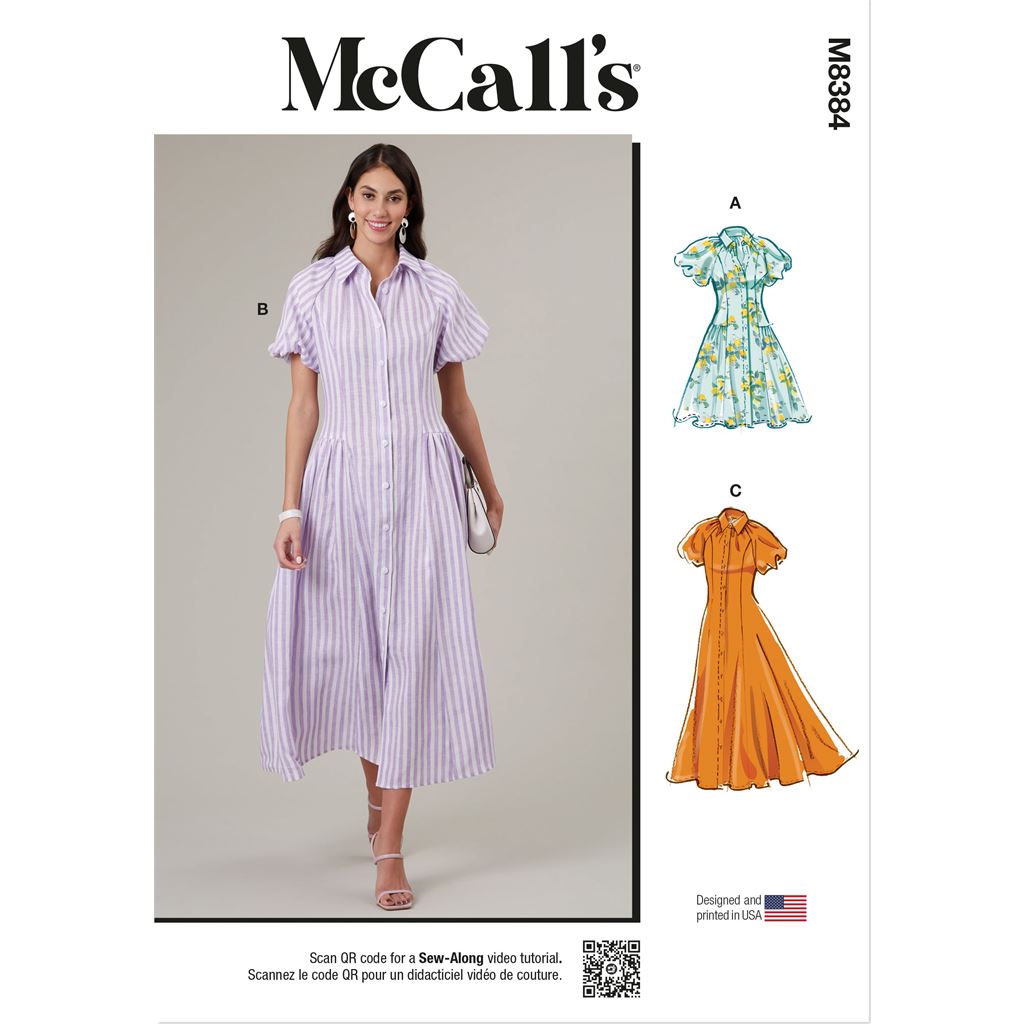 McCall's Pattern M8384 Misses Shirtdress 8384 Image 1 From Patternsandplains.com