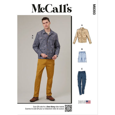 McCall's Pattern M8393 Mens Jacket Shorts and Pants 8393 Image 1 From Patternsandplains.com