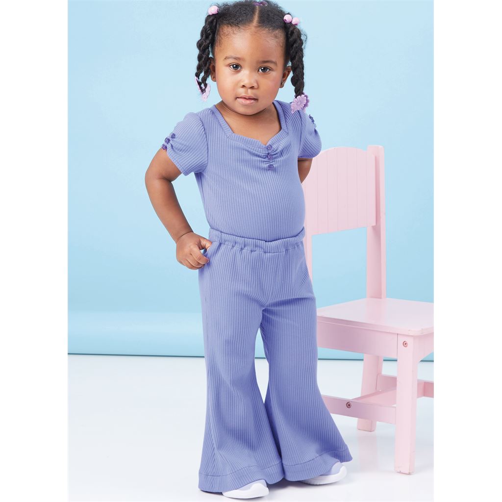 McCall's Pattern M8394 Toddlers Knit Bodysuits and Pants 8394 Image 2 From Patternsandplains.com