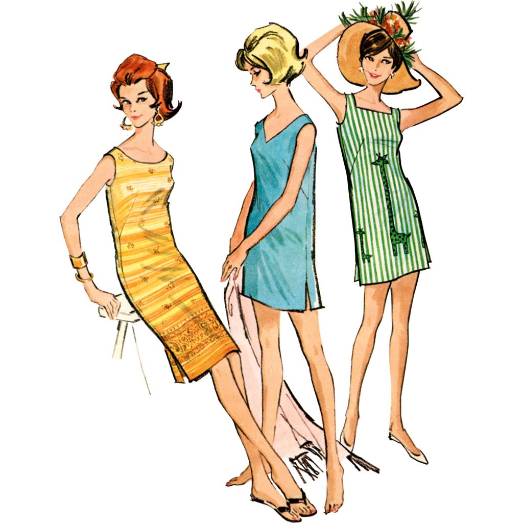 McCall's Pattern M8402 Misses Dresses in Two Lengths with Choice of Three Necklines 8402 Image 2 From Patternsandplains.com