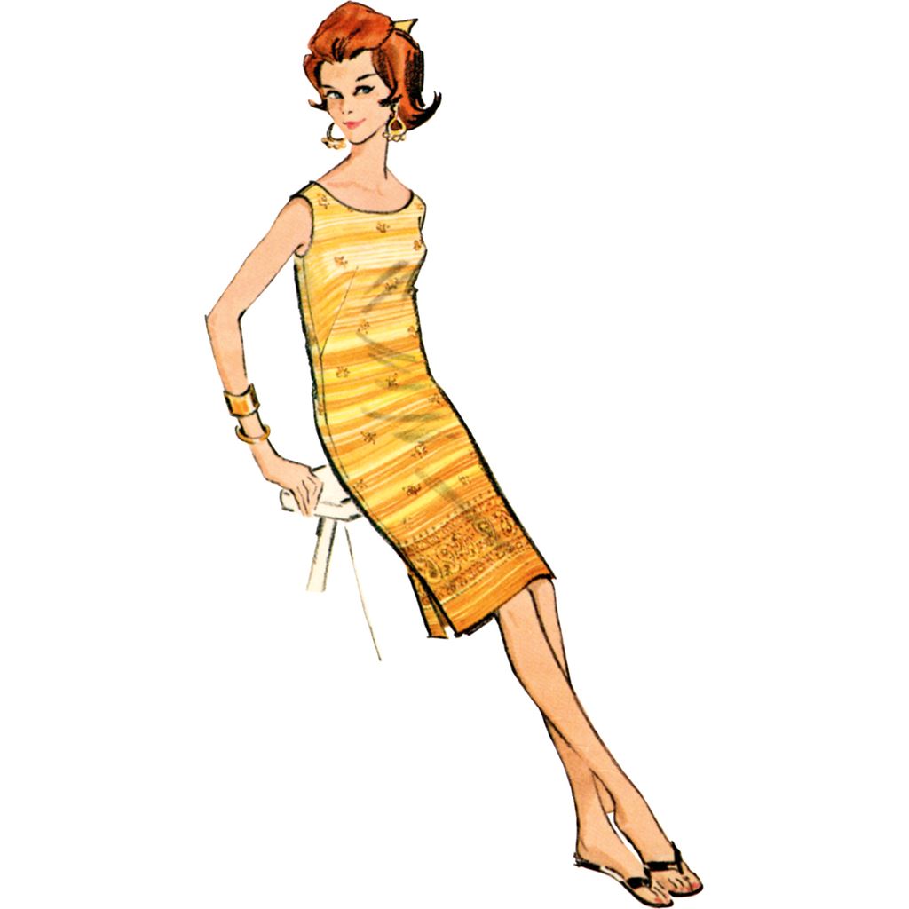 McCall's Pattern M8402 Misses Dresses in Two Lengths with Choice of Three Necklines 8402 Image 3 From Patternsandplains.com