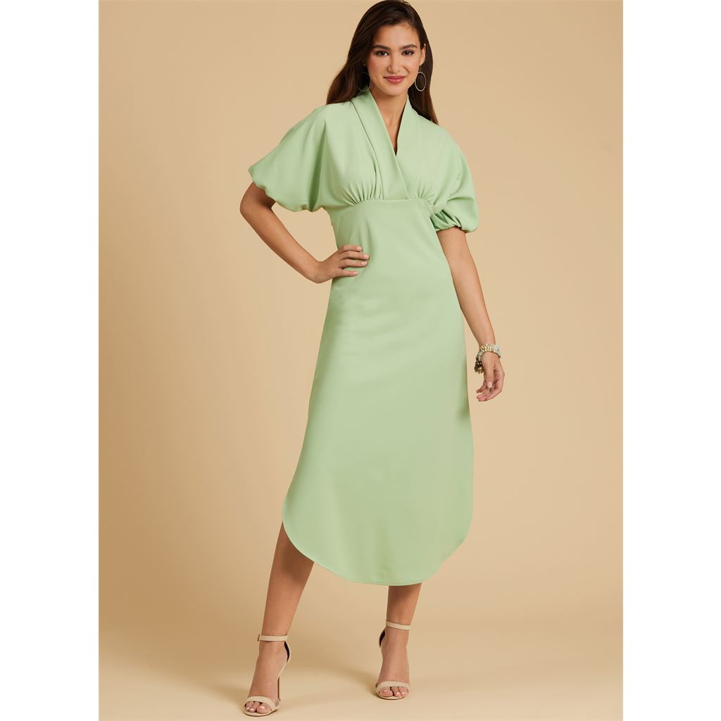 McCall's Pattern M8406 Misses Dress with Sleeve and Hemline Variations 8406 Image 2 From Patternsandplains.com