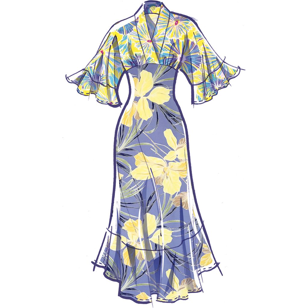 McCall's Pattern M8406 Misses Dress with Sleeve and Hemline Variations 8406 Image 3 From Patternsandplains.com