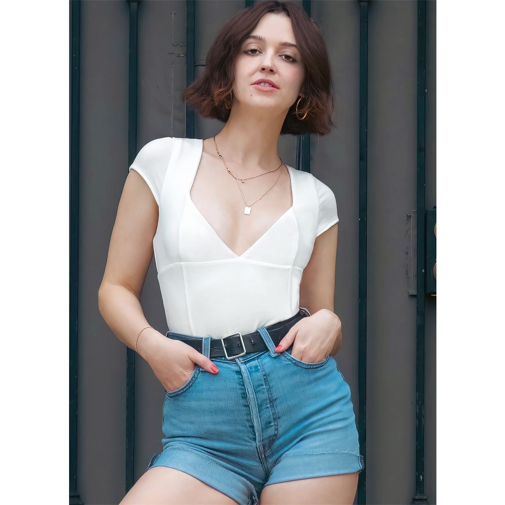 McCall's Pattern M8407 Misses Knit Bodysuit and Top by Brandi Joan 8407 Image 2 From Patternsandplains.com