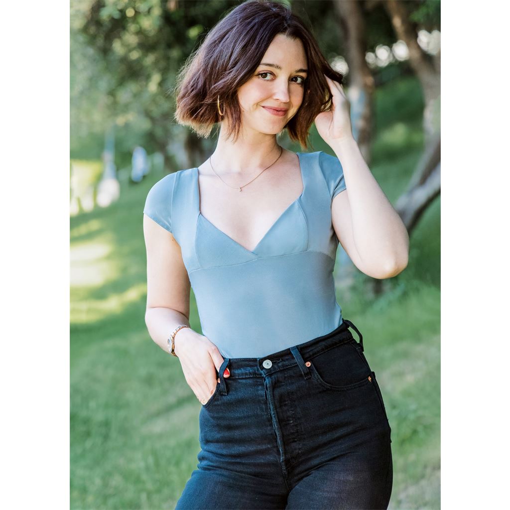 McCall's Pattern M8407 Misses Knit Bodysuit and Top by Brandi Joan 8407 Image 5 From Patternsandplains.com